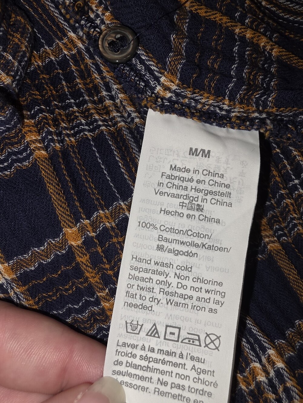 Madewell Ruffle Shirt Dress Size M Plaid - Picture 9 of 10